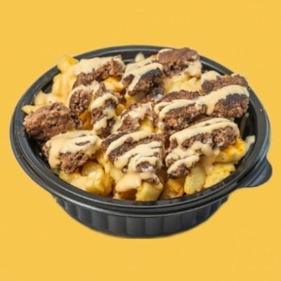برجر بطاطس مقلية بالجبنة