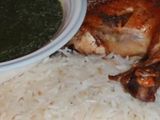 Molokhia With A Quarter Of A Chicken And A Thigh