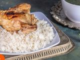 Molokhia with a quarter chicken breast