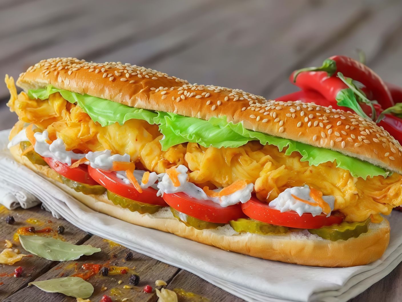 Spicy Chicken Strips Sandwich
