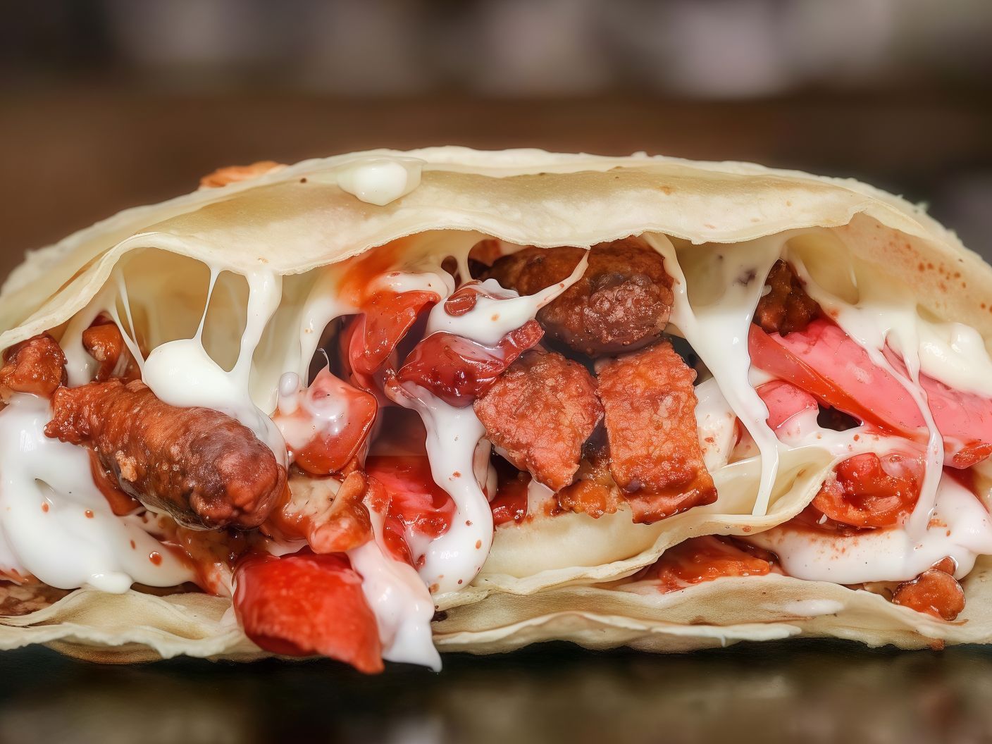 Hot dog crepe
