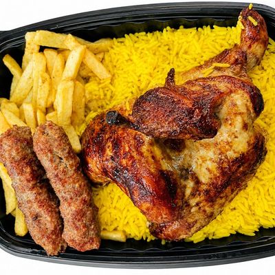 Half Grilled Chicken and Kofta