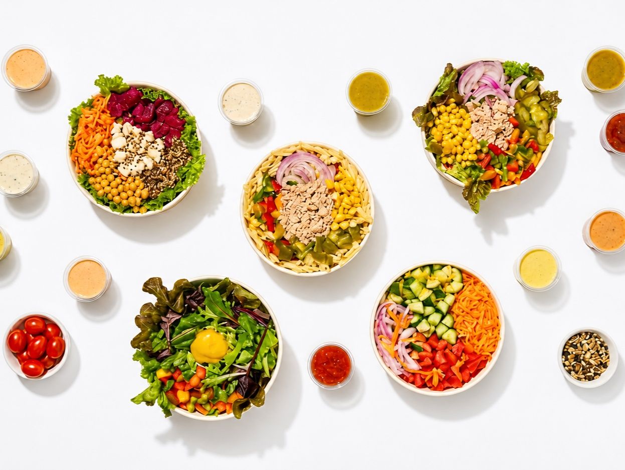 Choose your favorite salad ingredients