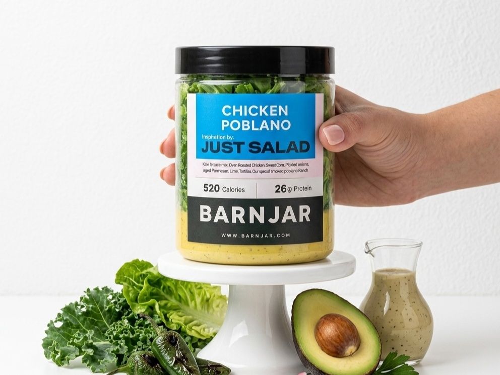 Chicken Poblano Salad Jar