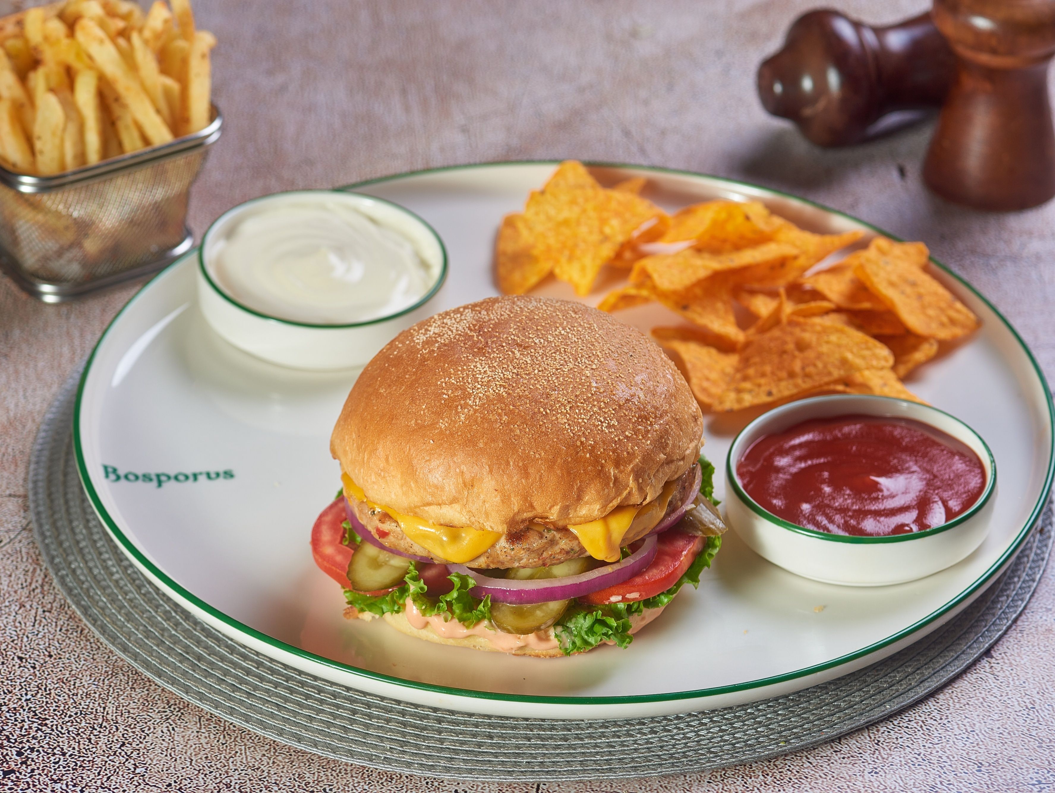 White Snow Special Chicken Burger