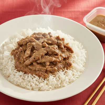 Beef Pepper Sauce Rice (Spicy)