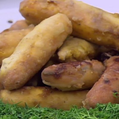 Fried local caviar roe