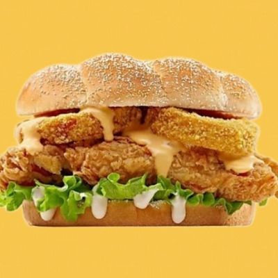 حلقات بصل دجاج مقلي