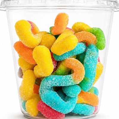 Grilled sour worms
