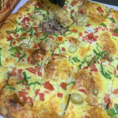 Meat Slices Oriental pizza