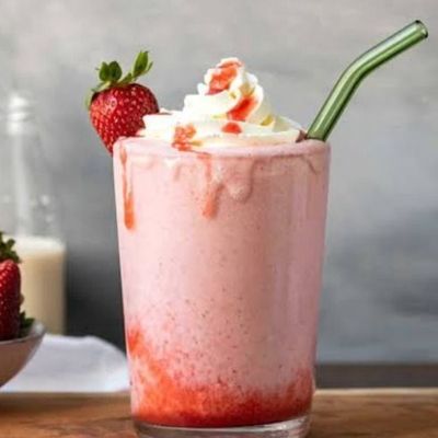 Yogurt Strawberry Milkshake
