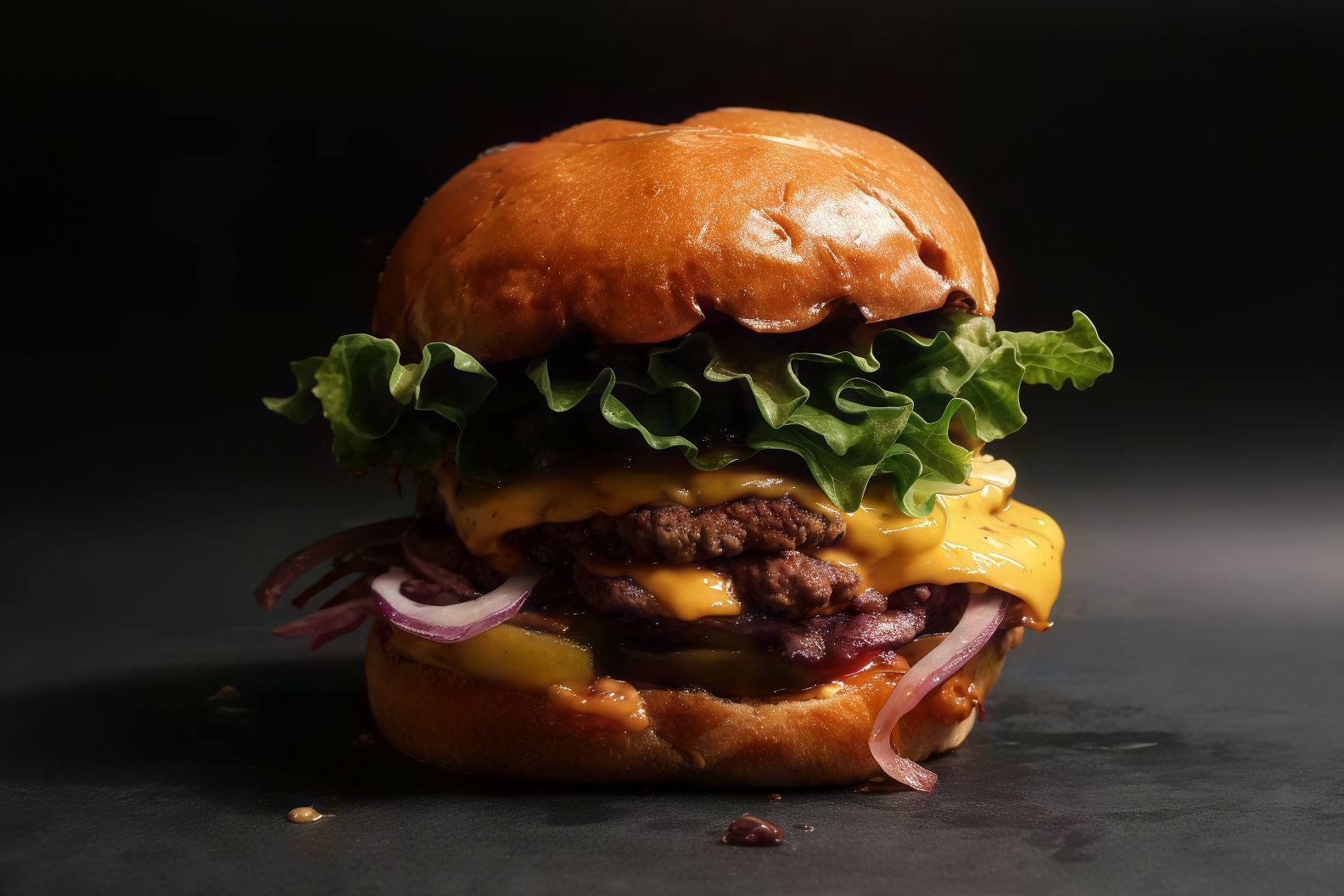 Fire beef burger