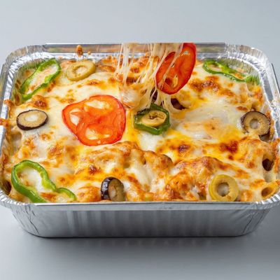 طاجن مكرونه بالدجاج والموتزريلا