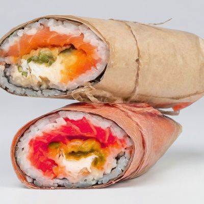 Healthy tuna burrito