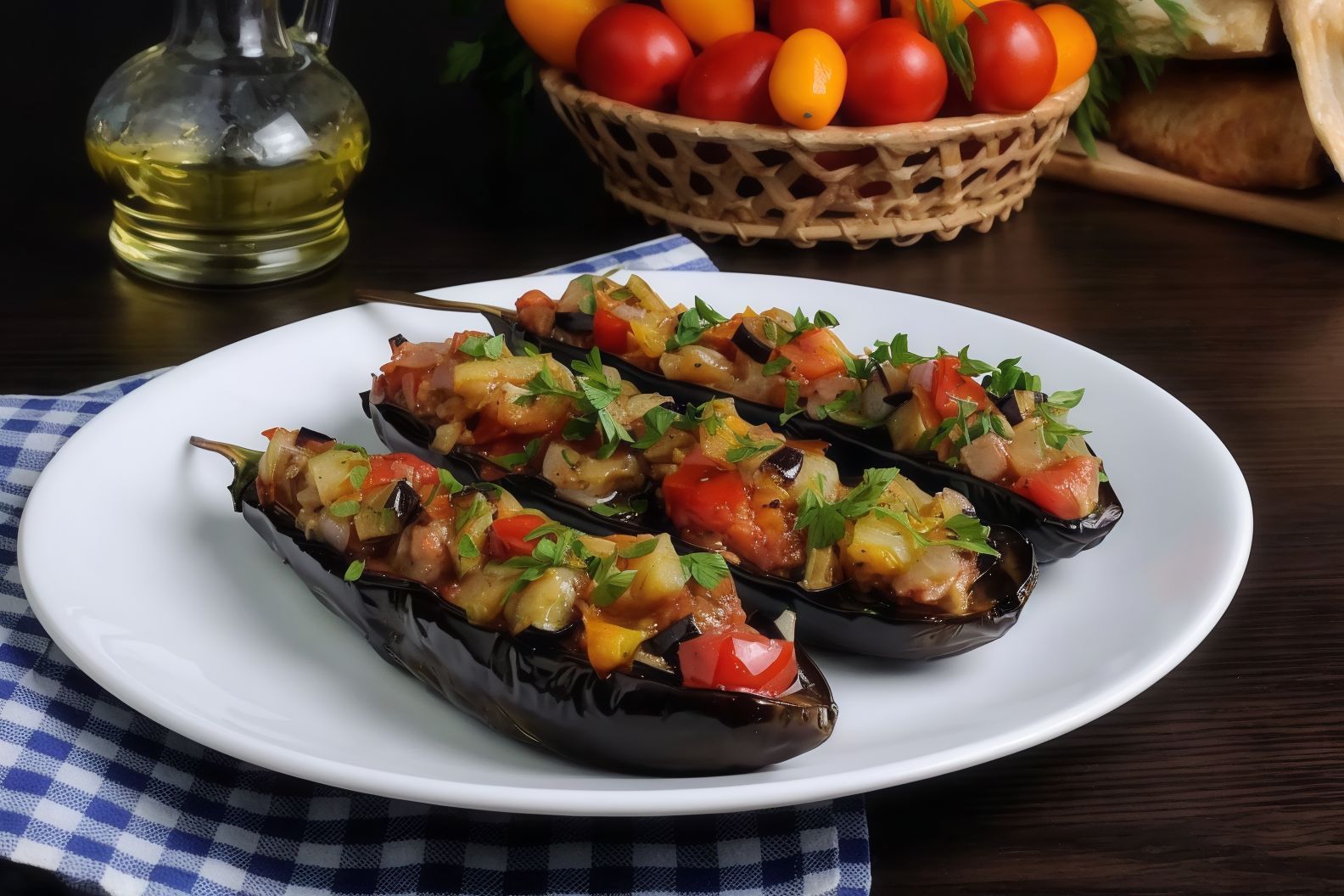 stuffed eggplant