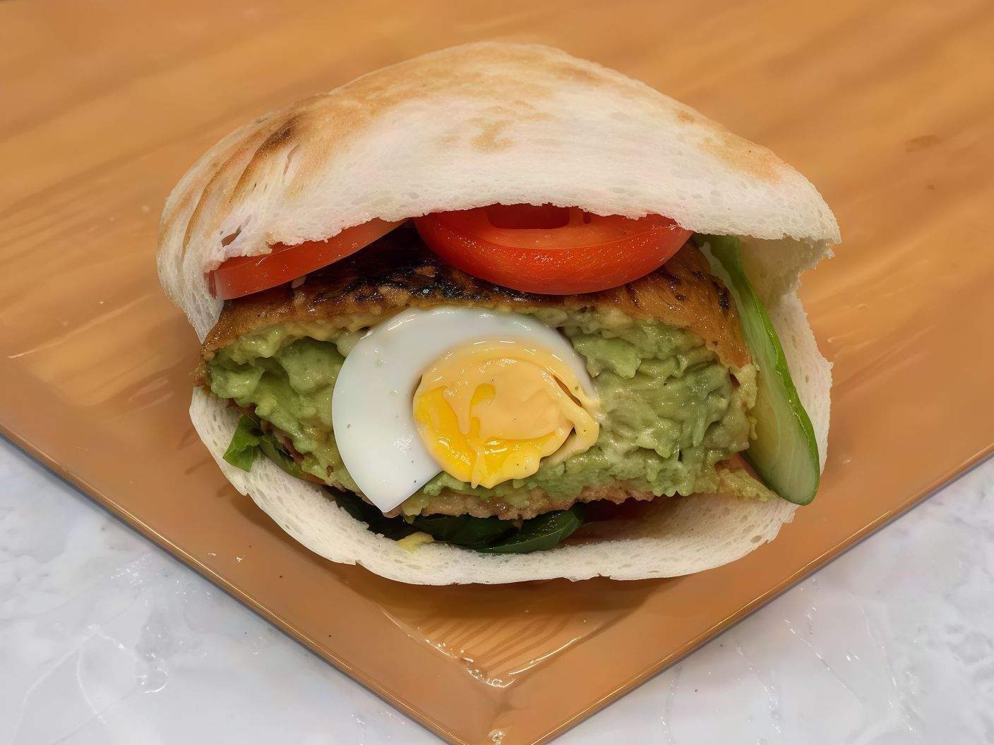 Taamia with Egg Sandwich