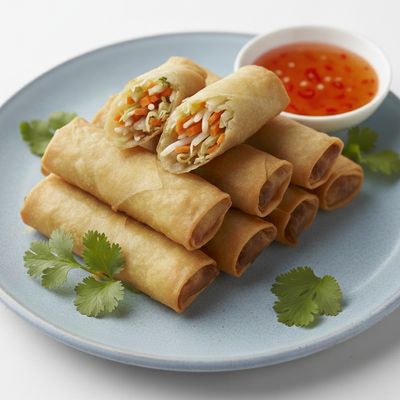 Vegetables With Spring Rolls