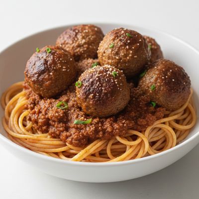 Spaghetti Pasta With Meatballs