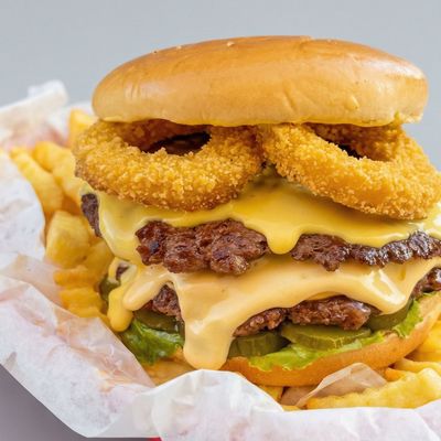 Fried onion rings smash