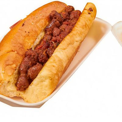 Alexandrian sausage sandwich