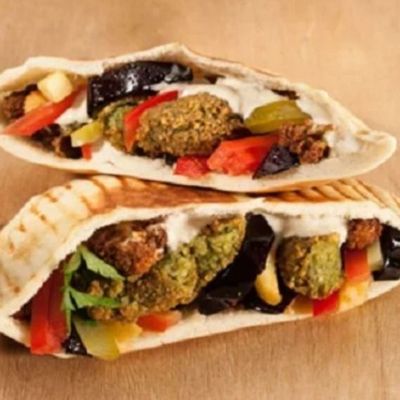 Taamia with Fingers and Eggplant Sandwich