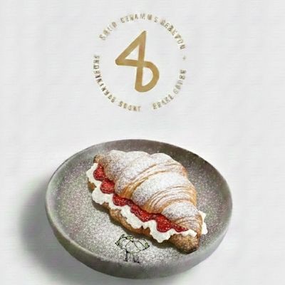 Labneh and Strawberry Croissant