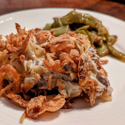 Onion Casserole with Meat