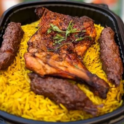 Quarter Chicken Thigh and Kofta Meal