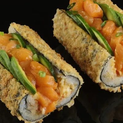 Fried Salmon Burrito