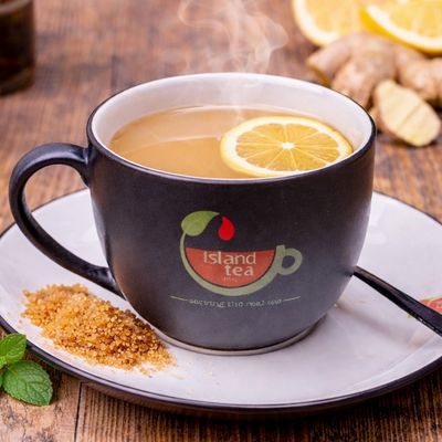 Hot Lemon Ginger Milk Tea Latte