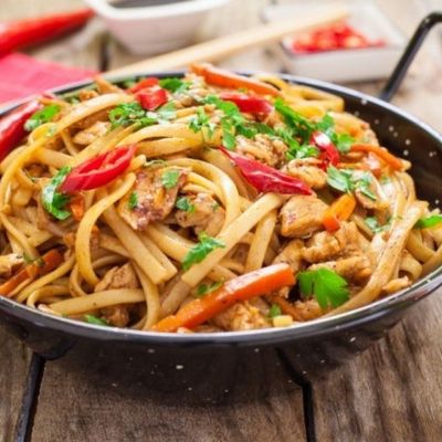 Chicken noodles