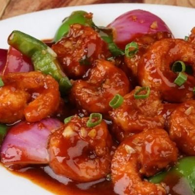 Shrimp in Szechuan sauce