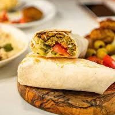 Falafel Saj Bread With Potatoes And Eggs