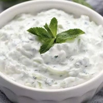 Yogurt Salad With Small Mint