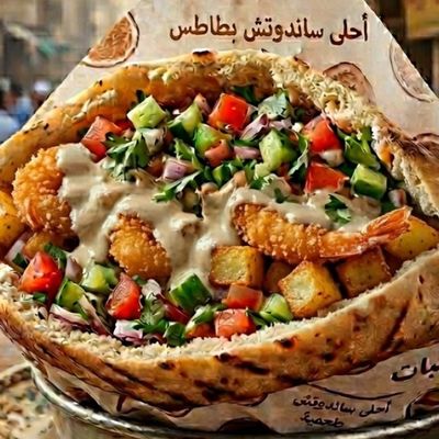 Shrimp Potato Sandwich