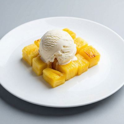 Pineapple Pieces with Ice
