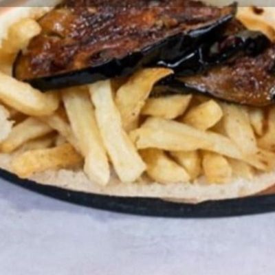 Potatoes on Eggplant sandwich