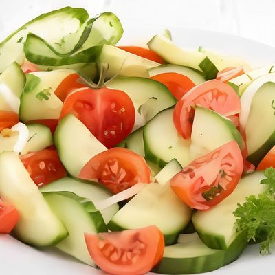 Tomato and Cucumber Plate