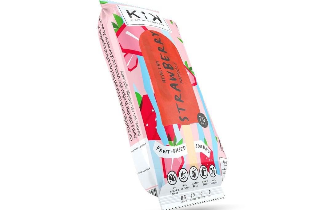 Healthy strawberry ice cream