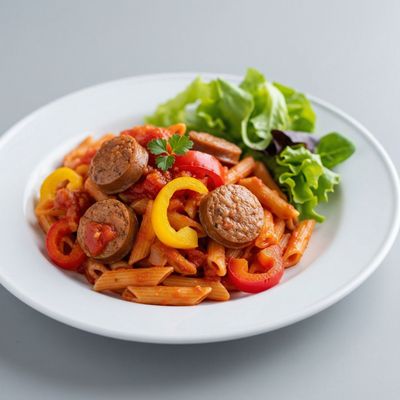 Hotdog with Pasta