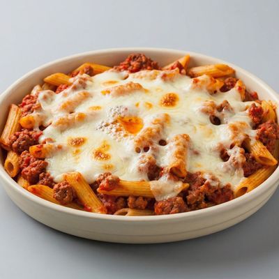 Meat Pasta Casserole with Mozzarella