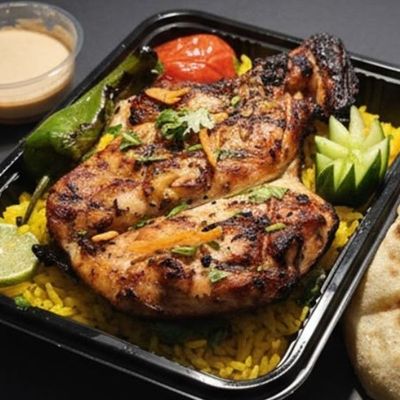 وجبة ربع صدر دجاج مشوي