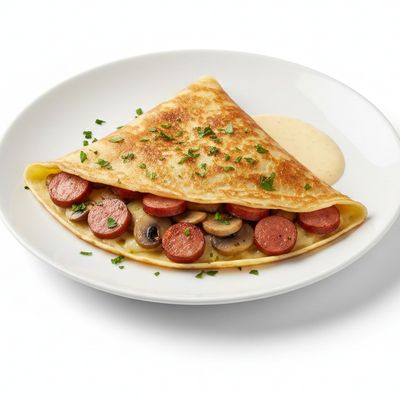 Crepe hot dog