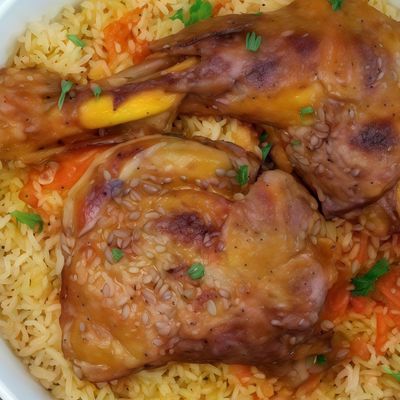 1/2 Mandi Teis with Rice and Nuts