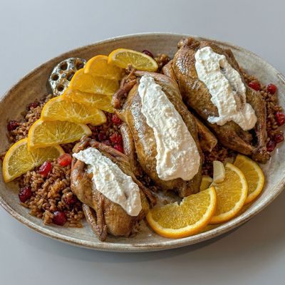 Pigeon With Rice And Carema