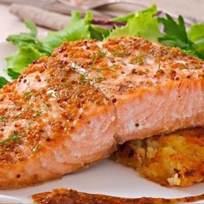 Broasted salmon