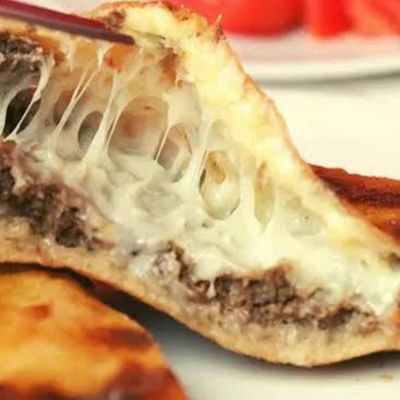 Hawawshi With Mozzarella And Olives