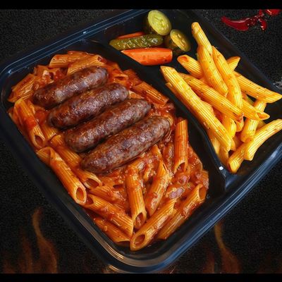 Sausage Pasta with Red Sauce Blend