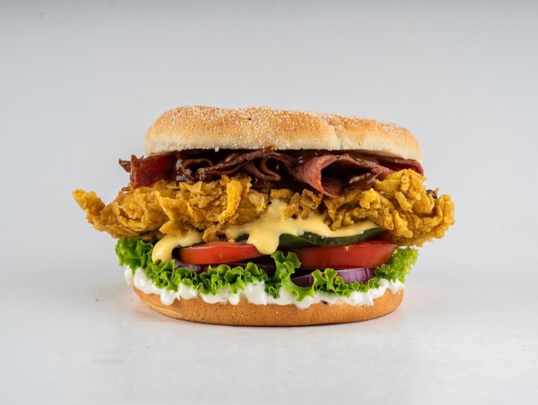 Crispy Chicken Roast Beef Sandwich