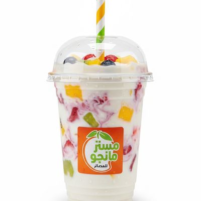 Yogurt with fruit pieces